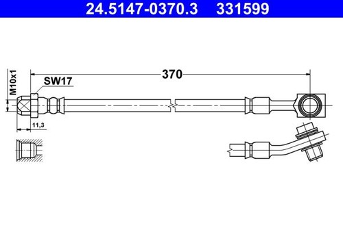 Brake hose for - mercedes, glc
