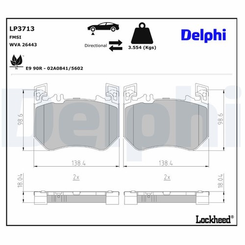 Lp3713 brake pad - pad, disc