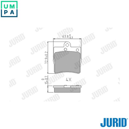 Brake pad set disc - set,